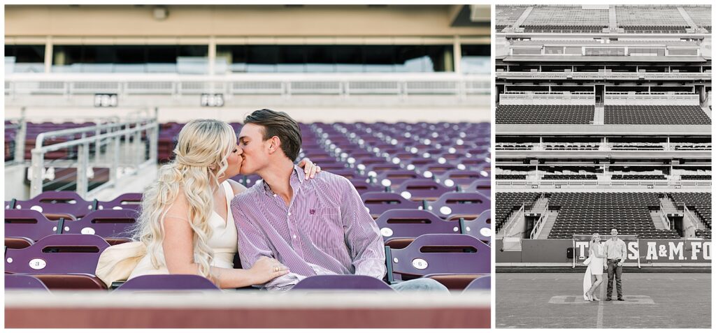 aggie football engagement photos, kyle field engagement photos, college station engagement photos, daretoaim photo