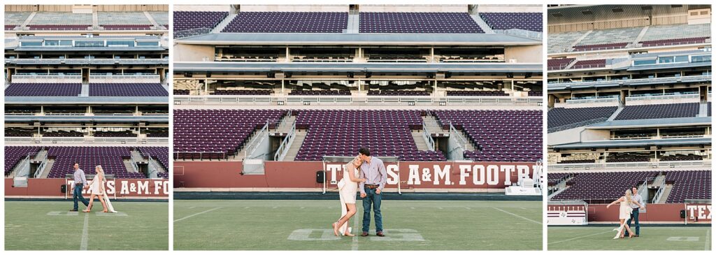 aggie football engagement photos, kyle field engagement photos, college station engagement photos, daretoaim photo