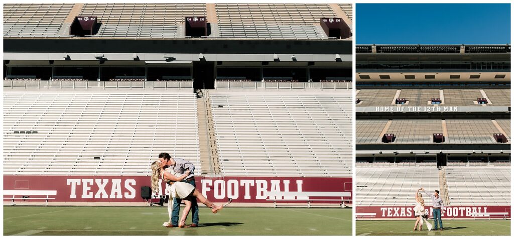 aggie football engagement photos, kyle field engagement photos, college station engagement photos, daretoaim photo