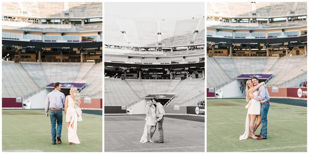 aggie football engagement photos, kyle field engagement photos, college station engagement photos, daretoaim photo