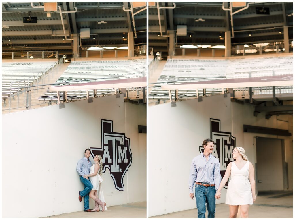 aggie football engagement photos, kyle field engagement photos, college station engagement photos, daretoaim photo